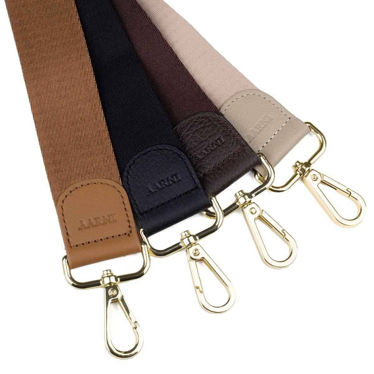 Shoulder Strap - Dark Brown - Silver