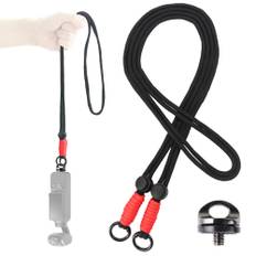 SooTune Osmo Pocket 3 Insta360 Camera Strap Accessory x Adjustable Length x Drop Prevention x Warranty x Inch Camera Screw Compatible with Multiple svart
