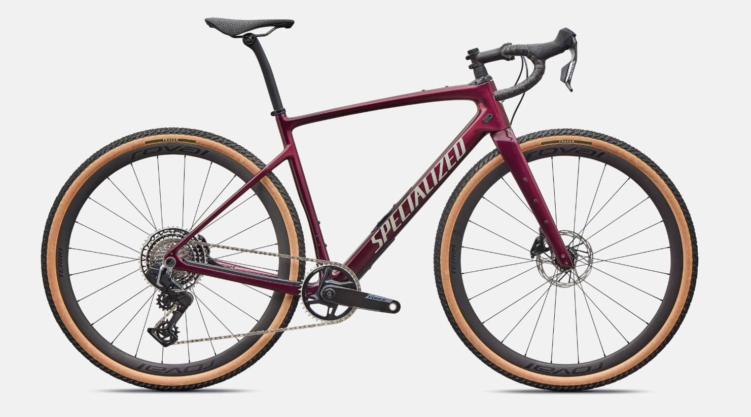 Specialized Cykel, Diverge 4 PRO XPLR, Bordeaux Metallic/pearl/dolomite