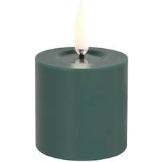 Uyuni Lighting Bloklys m. Smelteeffekt LED Ø5xH4,5 cm, Pine Green