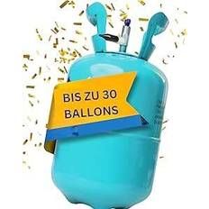 Brogaz Ballongas [für 30 Luftballons]– Helium Balloon Gas für bis zu [30 Luftballons] – Ballongas - Helium Gasflasche klein inkl. STAHLMANN ® Informationsblatt