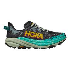 Hoka One One Speedgoat 6 W: Black/Aloe Vera / 38 2/3 (US 7)