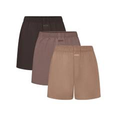 Boxers cotton poplin 3-pack umber multi