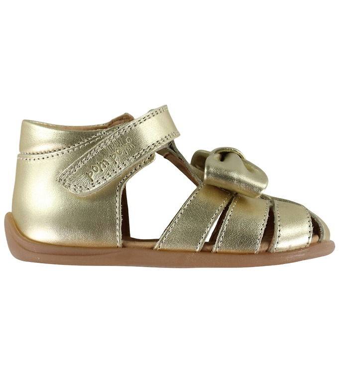 Pom Pom Sandaler - Bow Velcro - Pale Gold - Pom Pom - 24 - Sandal