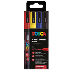 POSCA - Pennor POSCA PC-3M 4-pack - Flerfärgad