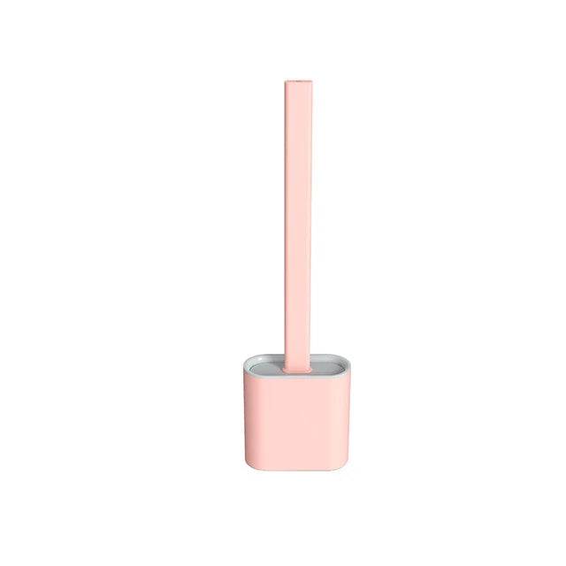 ChoreBuddy – Hållbar Silikon Toalettborste Set - Rosa