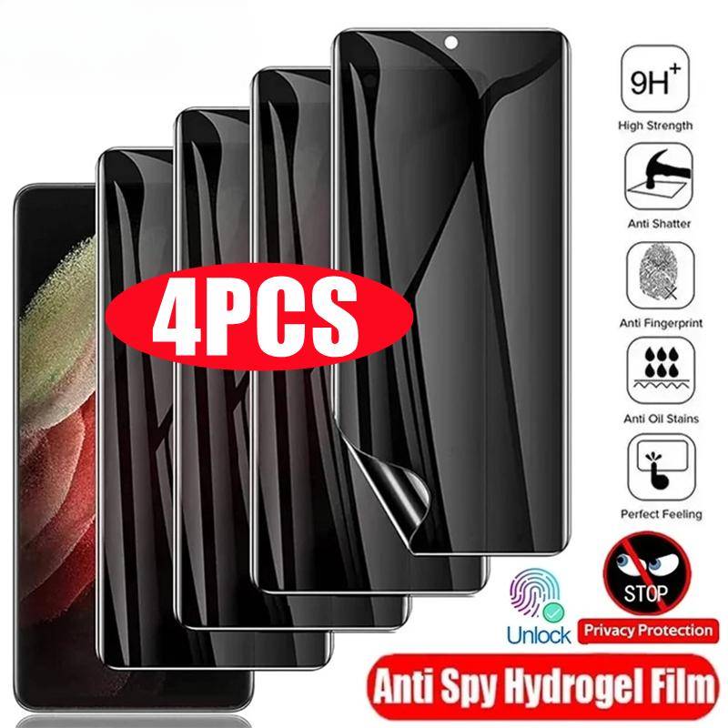 4st Anti-Spy Hydrogel Film för Samsung S23 S21 S22 S24 Ultra S8 S9 S10 Plus S20 FE Galaxy Note 20Ultra Privacy Screen Protector