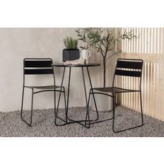 Bacong & Lina - ø60 cm med 2 stolar - Matgrupper utomhus - svart