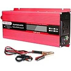 Power Inverter 500w/1000w/1500w/2000w, Inverter DC 12V/24V To 220V/110V AC Power Converter, With LCD Display, USB Port For Direct Connection To Battery (Peak 1000W-4000W),2000W-24vTo220v