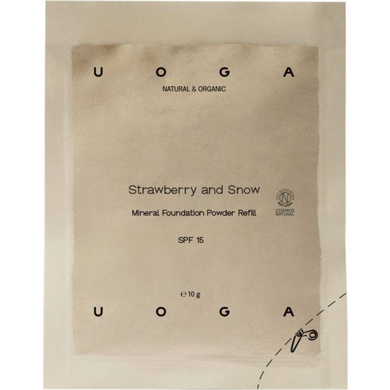 Uoga uoga Mineralpudder Foundation Refill Jordbær og Sne (10g)