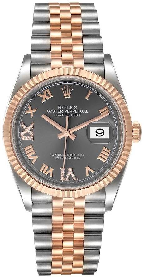 Rolex Herreur 126231-0023 Datejust 36 Grå/Stål Ø36 mm