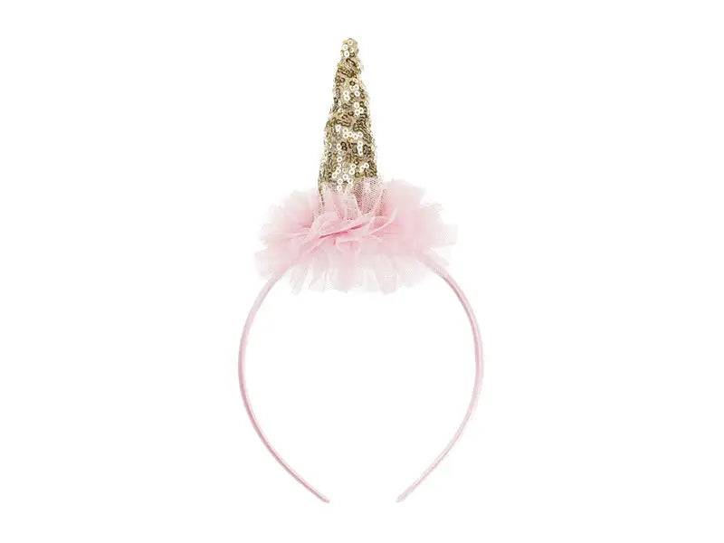 Enhörningsdiadem rosa Volang & Horn 25 cm
