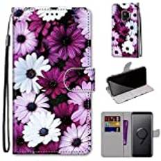 Samsung Galaxy S9 Plus fodral, SATURCASE vackert PU-läder flip magnet plånbok stativ kortplatser hand rem skyddande fodral skydd för Samsung Galaxy S9 Plus (DH-17)