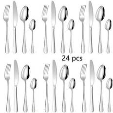 10-delars bestickset, 16/24-delars porslinsset för hemmet - Silver (16 delar set,24 delar set)