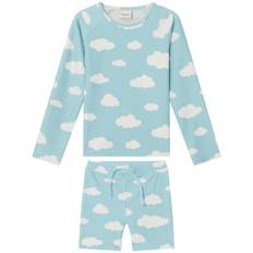 Kuling Rhodes Mönstrat UV-set Med Moln Dove Blue 122/128 cm  Blå  122/128 cm  Unisex