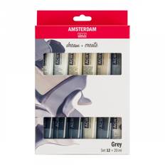 Amsterdam Standard Acrylics Grey Set 12×20 ml