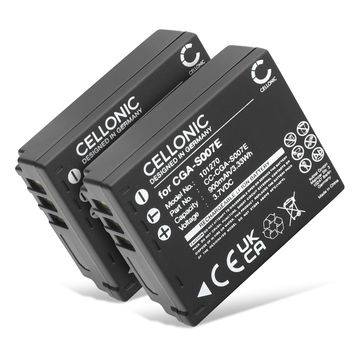 2x CGA-S007 CGR-S007 DMW-BCD10 Batteri för Panasonic Lumix DMC-TZ5 DMC-TZ5 DMC-TZ3 DMC-TZ1 DMC-TZ4 DMC-TZ2, 900mAh Kamera-ersättningsbatteri med lång batteritid