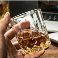 Transparent lyxfritt blyfritt fyrkantigt glas vinflaska whiskydekanter alkoholbehållare pourer vinkaraff för bar - 1 kopp