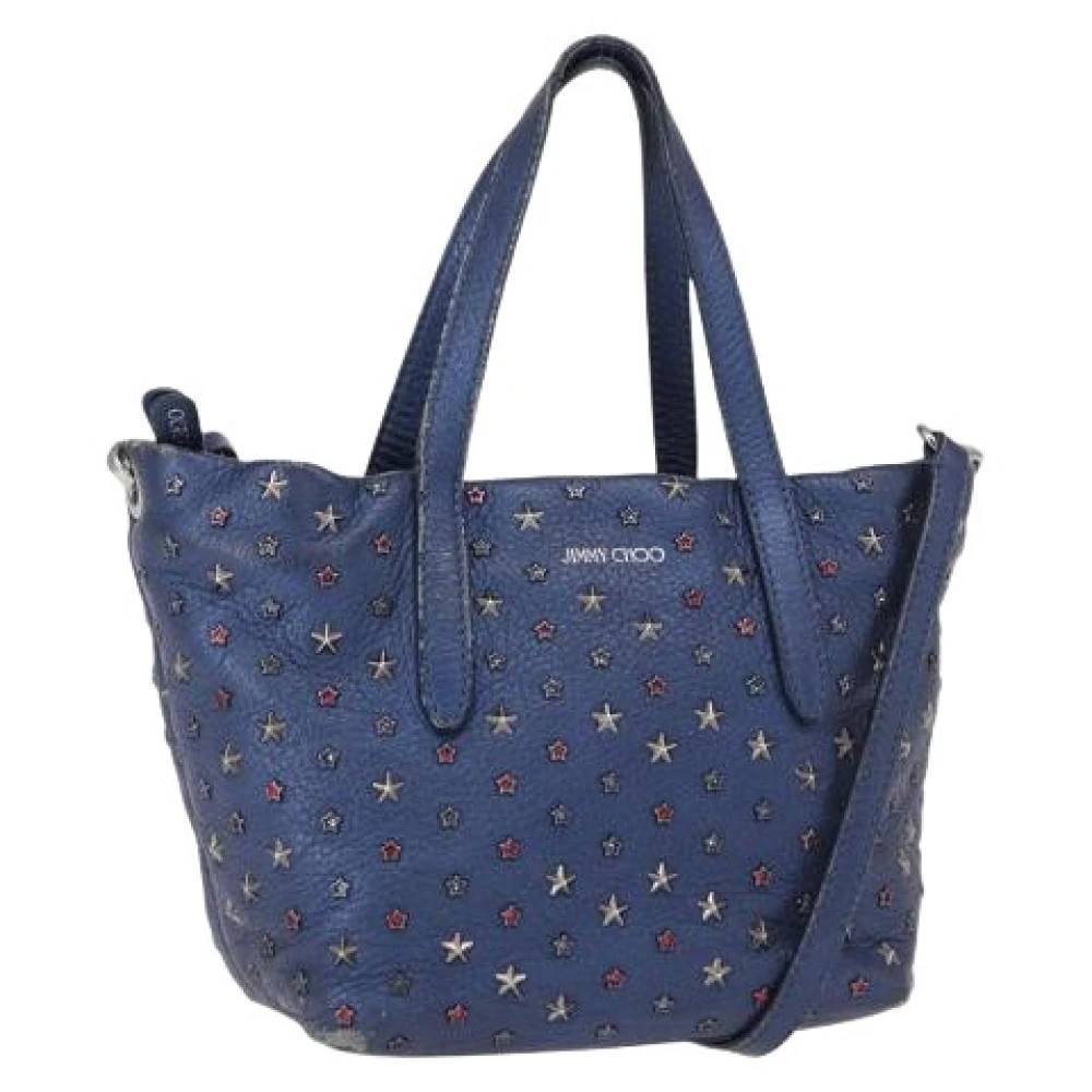 Jimmy Choo Pre-owned Pre-owned Læder Håndtaske - Vintage - Dame - Blå - ONE SIZE - Læder