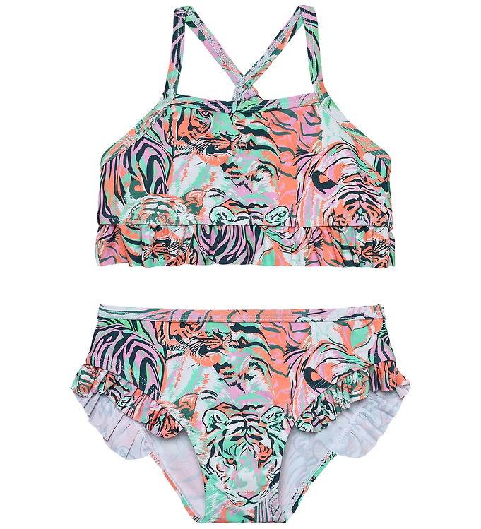 Color Kids Bikini - Begonia Pink m. Print - Color Kids - 7 år (122) - Bikini