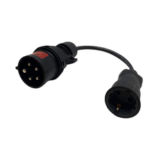Adapter, CEE, 3-fas - schuko, 16A, 230V