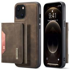 DG.MING 2 in 1 Magnetic Card Slot Case iPhone 14 Plus Brown