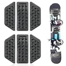 2 Set om 6 Stycken Snowboard Stomp Pad, Klar Halkskydd Snowboard Stomp Pads Snowboard Grip Pad för Snowboard (Svart)