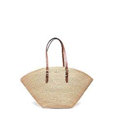 MICHAEL KORS Lg Fan Tote |Beige |One Size