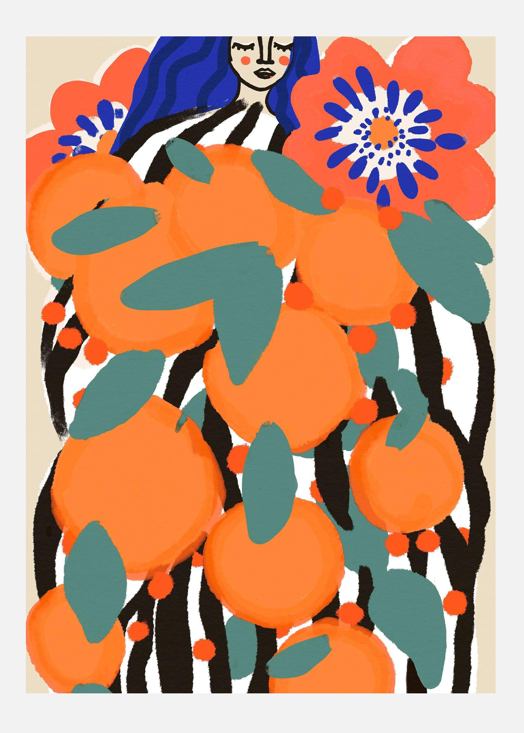 Fruit Princess Canvastavla (100x140 cm)