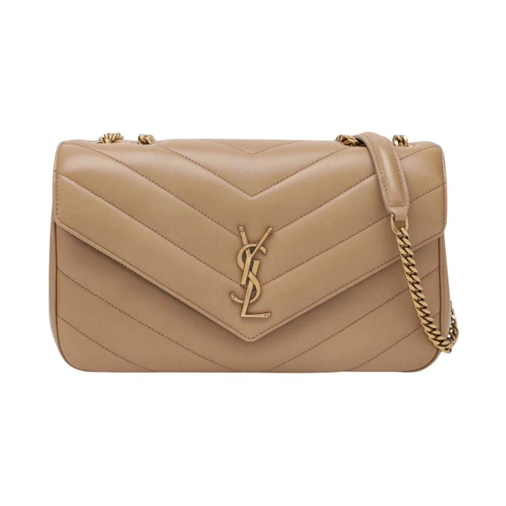Saint Laurent Loulou Medium Taske - Tasker - Dame - Beige - ONE SIZE - Uld