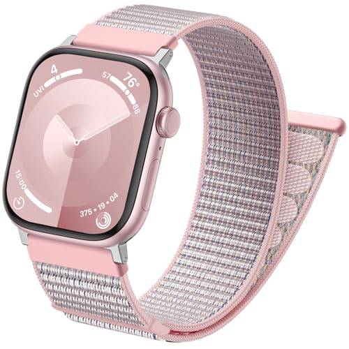 Netolo Sportarmband kompatibel med Apple Watch 44 mm, 45 mm, 46 mm, 49 mm, 38 mm, 40 mm, 41 mm, 42 mm, för herr och dam – Nylonarmband för iWatch Series 11, 10, 9, 8, 7, 6, 5, 4, 3, 2, Nylon