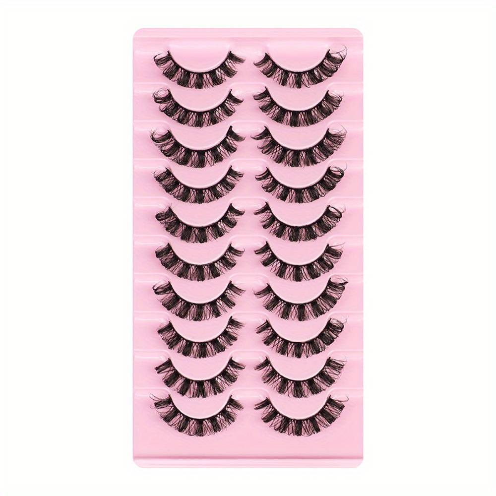 TEMU 10 Pairs Super Curly And Fluffy Russian Volume False Eyelashes For Stage, Party, Wedding, And Dating - Enhance Your Look With Lash Extensions