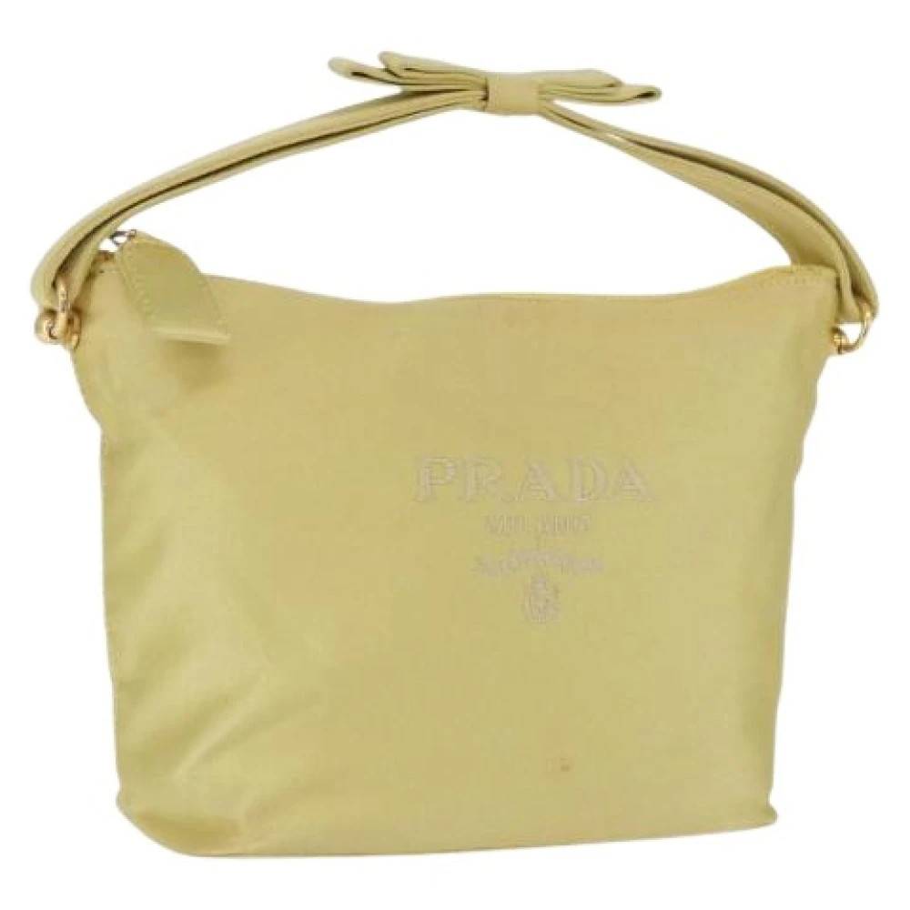 Prada Vintage Pre-owned Vintage Håndtaske - Vintage - Dame - Gul - ONE SIZE - Uld