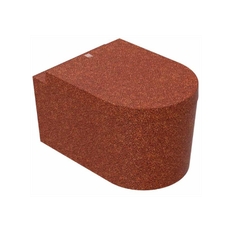 Woodio Block væghængt toilet H36,6 cm ECO - Clay