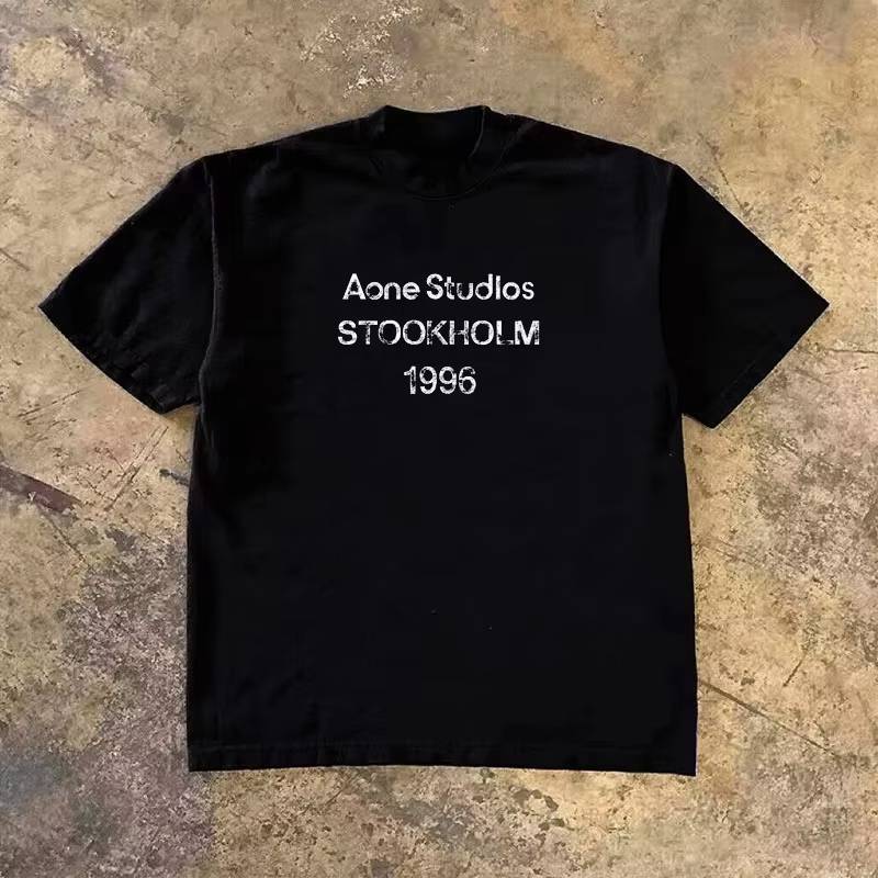 2026 Autumn Winter Letter Printing Men's T-shirt High Quality  Unisex Street Wear Short-sleeved T-shirt