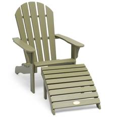Hillerstorp Tennessee Däckstol Med Fotpall Antikgrön - Solstolar & Solsängar Teak Antikgrön - 1021800012