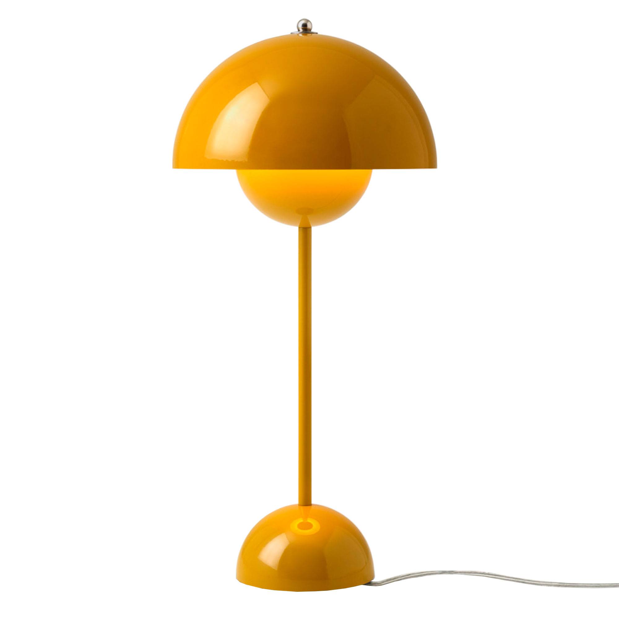 Flowerpot VP3 Bordlampe af Verner Panton Mustard.