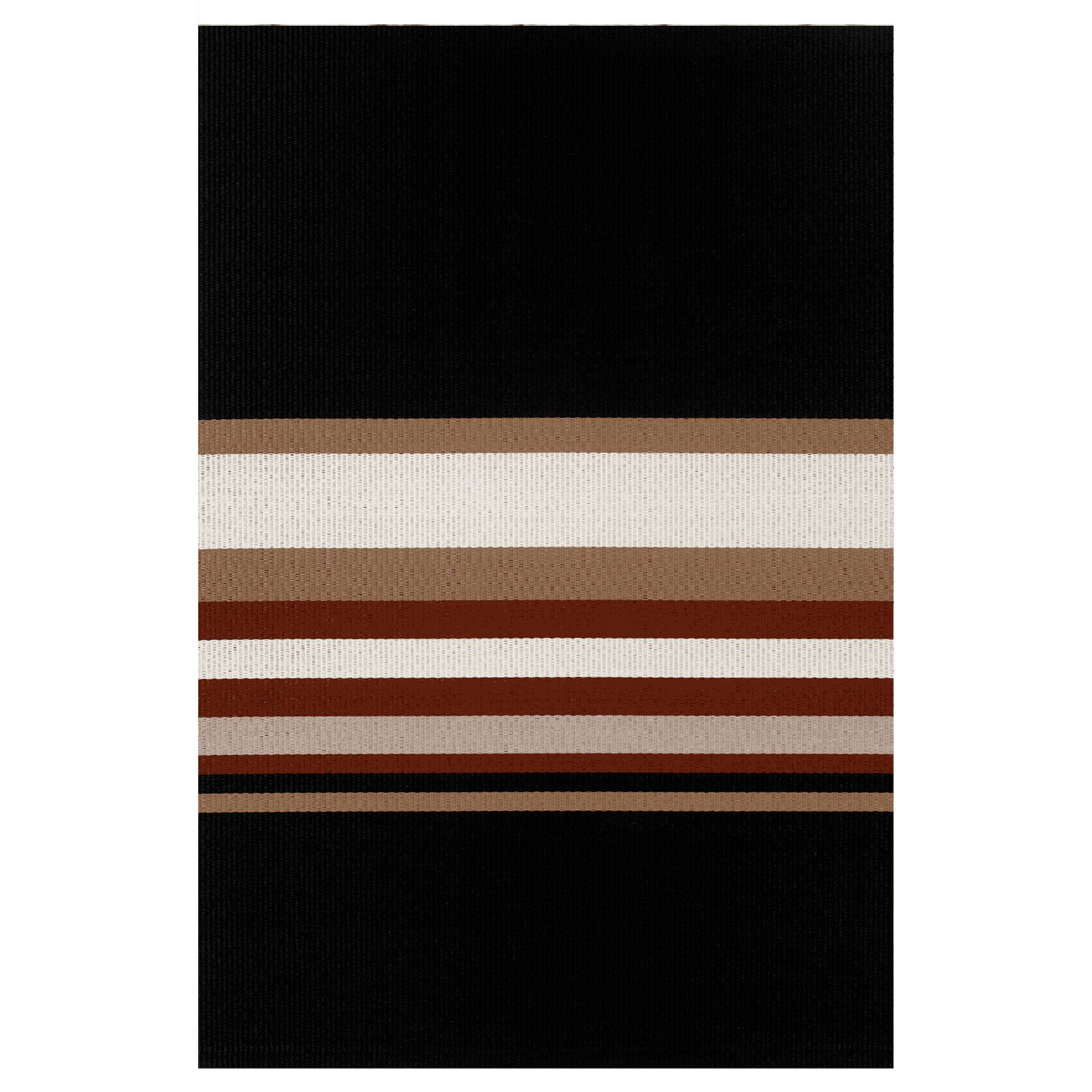 Horizon Tæppe 140 x 200 cm Black - Reddish Brown.