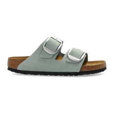 Birkenstock, Sko, Dame, Blå, 38 EU, Læder, Slides Arizona Big Buckle