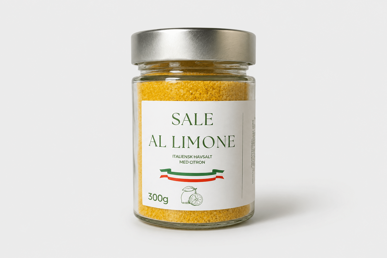Lowin, Italiensk havsalt m/ citron (glas), 300 g..