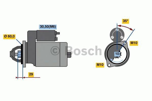 Startmotor 12V BOSCH - maybach, mercedes-benz - OE 000 906 24 02, 000 906 24 02 80, 006 151 75 01