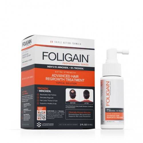 Foligain Advanced Hair Regrowth For Men Minoxidil 5% + Trioxidil 5% 6 Months