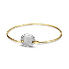 SEE YOU Guld og hvidguld armbånd med fingeraftryk indgravering - Model: 406 YB-WF