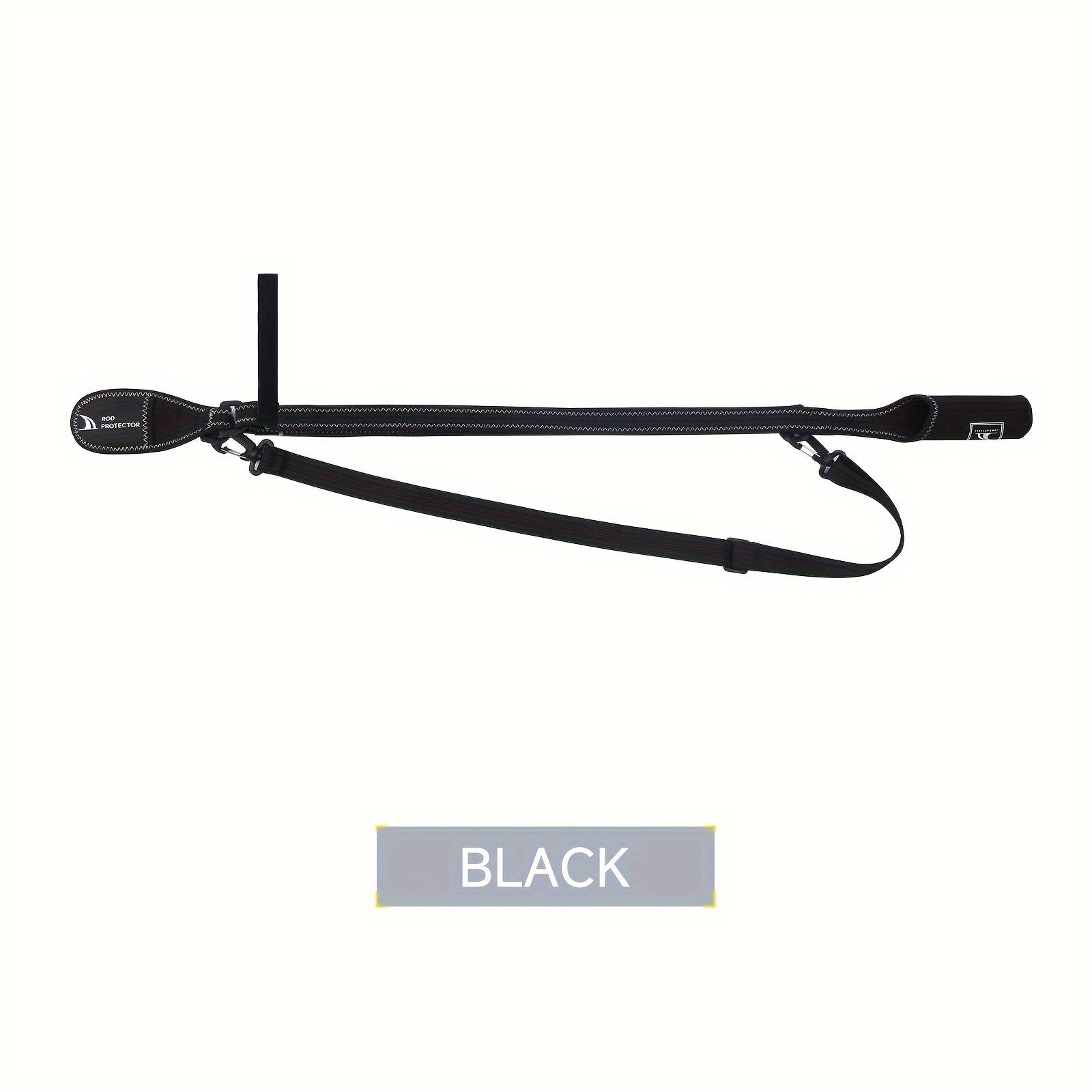 TEMU Adjustable Fishing Rod Holder Strap, Wear-resistant Rod Strapping Wrap, Thickened Top, Blue, Black, Grey Color, Outdoor Fishing Tackle, Ideal For Fishing Camping