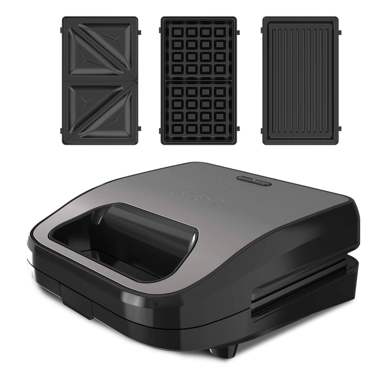 BLACK+DECKER Sandwichmaskine Grill Sandwichvaffel