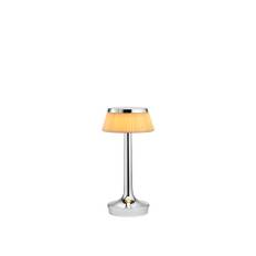 Flos - Bon Jour Unplugged Krom/Tyg - Bærbare lamper - Philippe Starck - Hvid