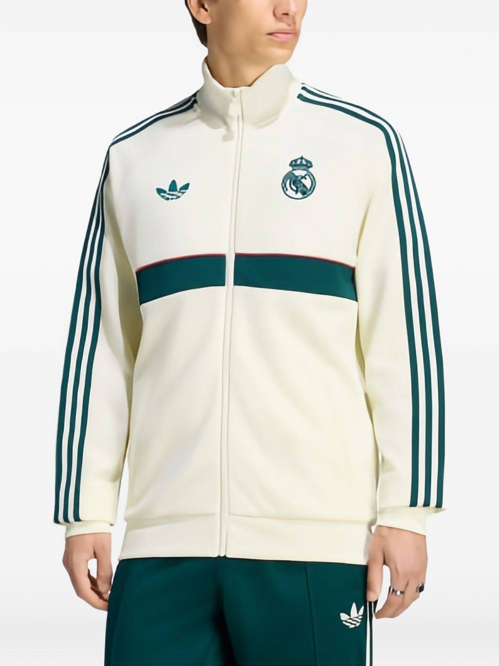 adidas - Real Madrid jacka med broderad logotyp och dragkedja - herr - återvunnen polyester/bomull/återvunnen polyester/Elastan - L - Neutral