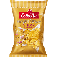 Estrella Chips Brynt Smör Vitlök & Havssalt 175g