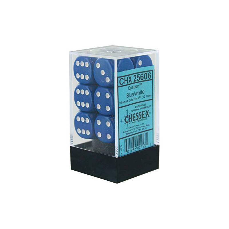 Chessex 6-sided Dice: Opaque Blue