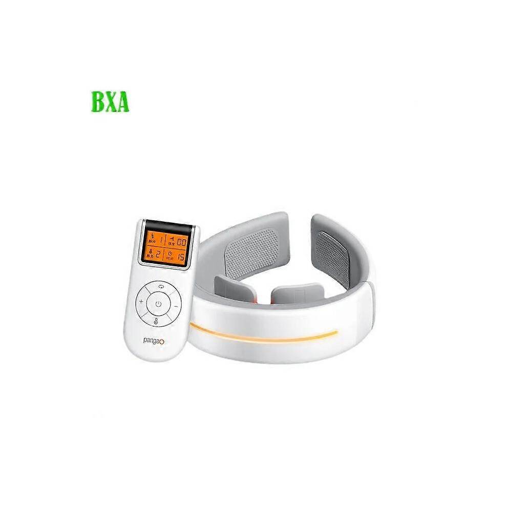 (White) Pangao P7 Hot Compress Cervical Spine Massager - Smart Physiotherapy For Household. Shoulder, Neck Electric Knead & Pulse Massage